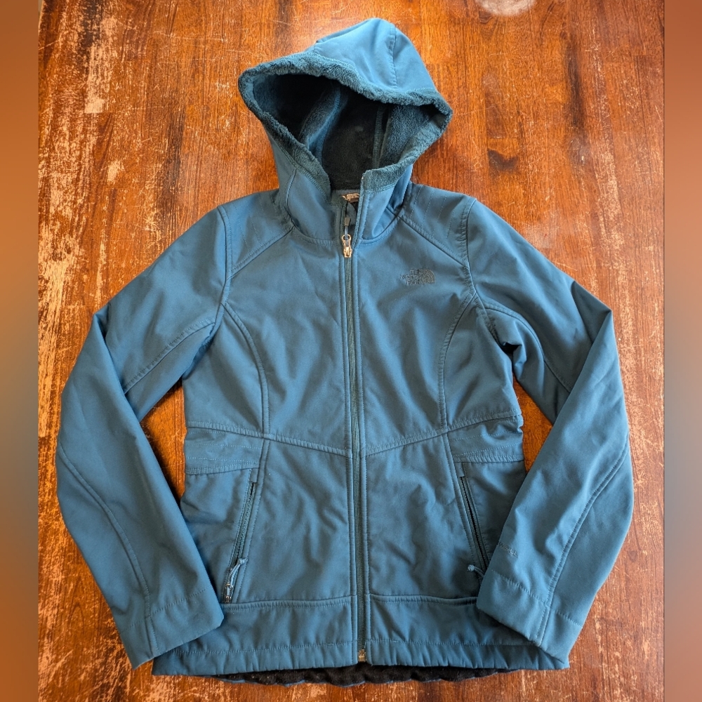 The North Face Teal Shelby Raschel Mid Weight Jacket Womens Small Outerwear Used